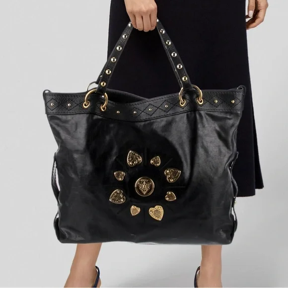 Beautiful Ex large Black Irina Babushka Leather Tote - Picture 3 of 17